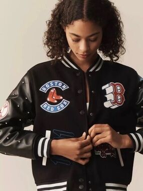 Anthropologie x The Wild Collective Red Socks Bomber • $198 • NWT XS